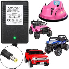 12v Battery Charger for Kids Ride on Car - 12V 1000mA Charger for Bumper Car, Cl
