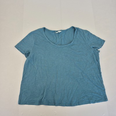 SEASALT Gala T-Shirt 20 Blau Damen Kurzarm Oberteil Petite Bio Baumwolle