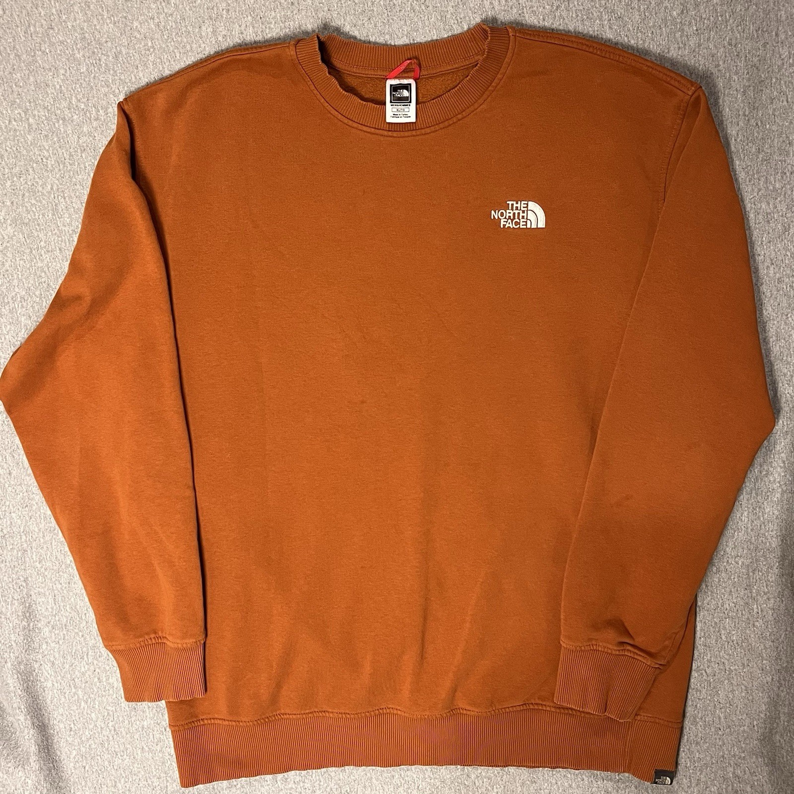 The North Face Men's Crewneck Pullover Sweatshirt Burnt Orange Size XL