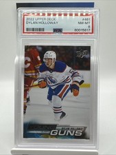 2022-23 Upper Deck Young Guns Dylan Holloway Rookie #461 PSA 8 Oilers