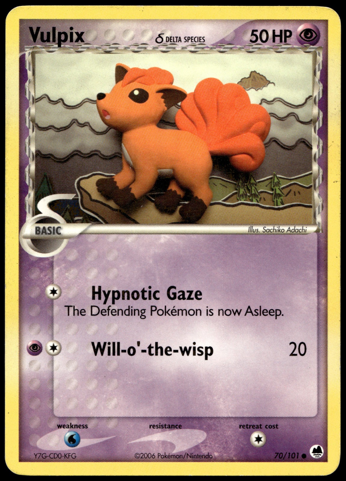 Vulpix (Delta Species) Common Dragon Frontiers 70/101 LP