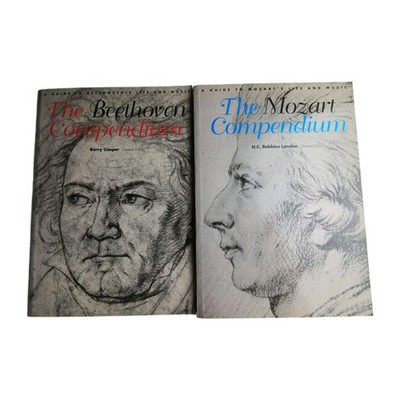 2x Compendium Paperback Book Lot Beethoven Mozart