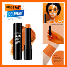 Orange Face Body Paint Stick Cream Blendable Eye Black Full Body Makeup for