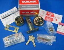 SCHLAGE - B460P - 605 - 2-3/8" Backset Single Cylinder Deadbolt - Polished Brass
