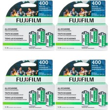 4x Fujifilm 400 Color Negative 35mm Film, 36 Exposure, 3 Pack, Total 12 Rolls
