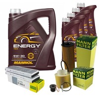 Mann Inspektionspaket 9L Mannol Energy 5W-30 FüR Audi A6 Avant 2.7 TDI