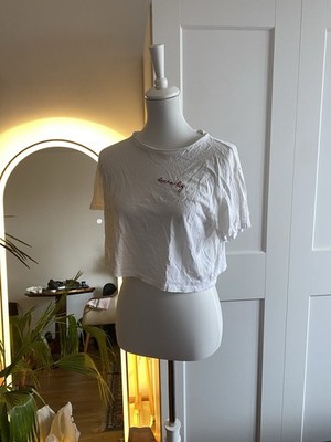 Tshirt weiß gr.s cropped oversize dream big print