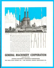 General Machinery  Hamilton Ohio factory tools WWII vintage print ad 1942 war