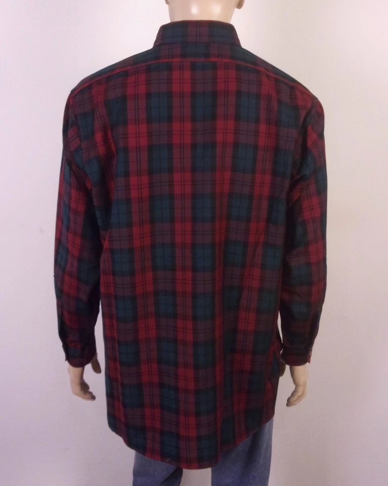 vintage MINTY Sir Pendleton Dress MacCormick Tartan Shirt CRISP 100% Wool USA XL - Image 4 of 4