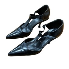 Prada Pumps Pointed Toe Heel Black Women's Size EU35.5/US5.5