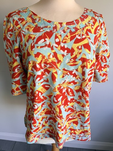 White Stuff Ladies Patterned Short Sleeve Top Size 12. Great Condition.