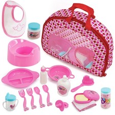 BiBi Doll Baby Doll Accessories Play Set Feeding Grooming Role Play Set