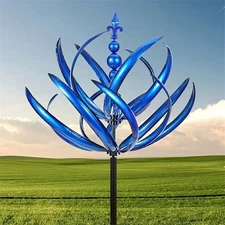 Outdoor Yard Lawn Garden Decor Kinetic Wind Spinner Metal Sculpture with Stake