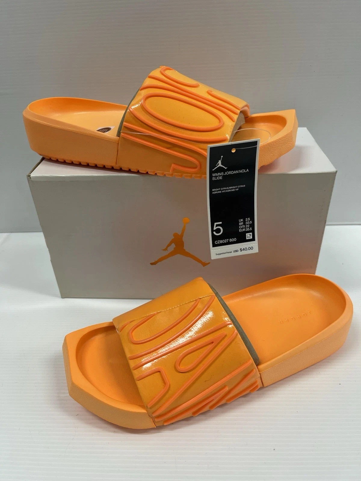 Scivoli Jordan Nola Arancione Donna Taglia 5 CZ8027 800 Nuovi ???