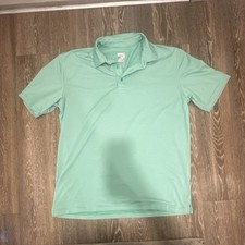 Callaway Opti-Dri Men's Green Striped Moisture Wicking Golf Polo Shirt Size L