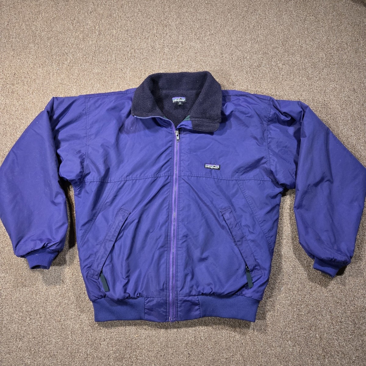 Vintage Patagonia Shelled Synchilla Jacket Mens M Purple Fleece