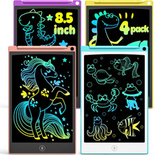 4 Pack LCD Writing Tablet, 8.5 Inch Colorful Doodle Board Drawing Tablet