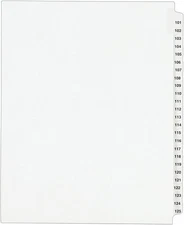 Stndrd Collated Legal Exhibit Avery(R) Style Dividers 101-125 Side Tab 8.5x11in
