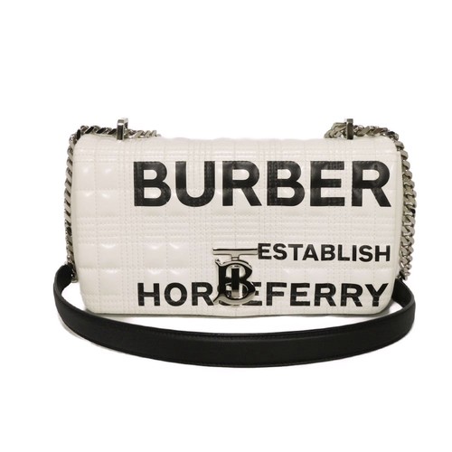 BURBERRY Small Lola Horseferry Crossbody 8029311 Shoulder Bag Chain Quilte...