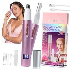 Nose & Ear Hair Trimmer for Women and Men, 2026 Painless USB Rechargeable Pink