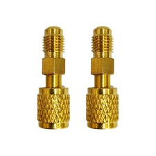 2 pcs HVAC R32 Reverse Thread 1/4" Female 1/4" Male Adapter for A2L R454B R32
