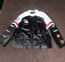 Vintage Dale Earnhardt sr 3 Black Goodwrench Jacket Mens m leather Authentic