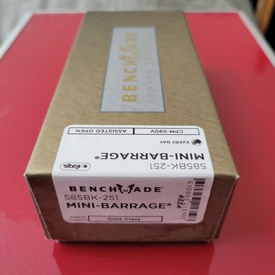 Benchmade Gold Class Mini-Barrage S90V Battlewash Limited NEW - 585BK-251 #884
