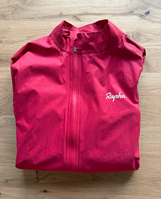 Rapha Regenjacke Radsport Unisex M Rot Langarm Reißverschluss Stehkragen
