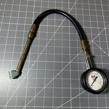 Milton Usa Accurate Dial Tire Pressure Gauge 60 Psi Rubber Housing Dual Chuck