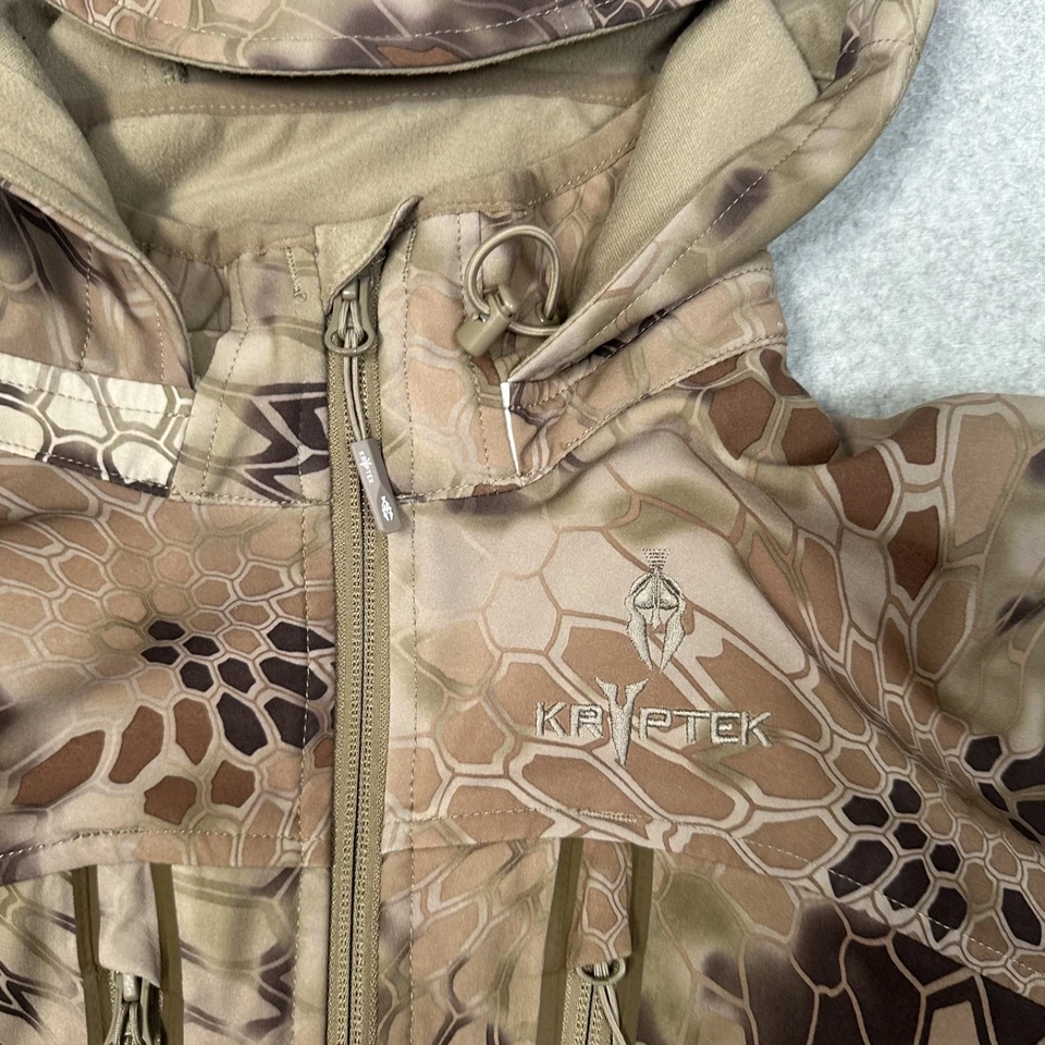 kryptek dalibor jacket mens M camo highlander hunting softshell zip pockets - Image 4 of 4