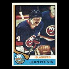 Jean Potvin Rookie #101 1974 Topps New York Islanders Hockey Card NHL EX