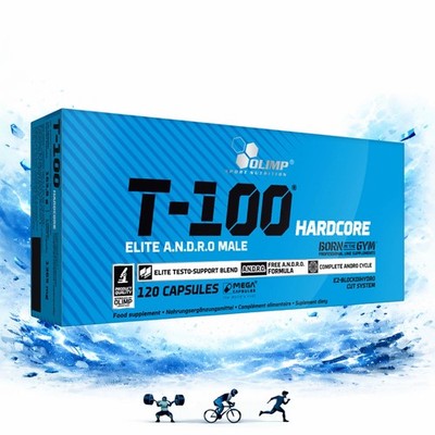 OLIMP T-100 HARDCORE - 120-240 capsules TESTOSTERONE BOOSTER ENERGY PERFORMANCE