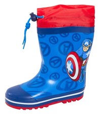 Boys Captain America Tie Top Wellington Boots Marvel Wellies Wellingtons Wellys