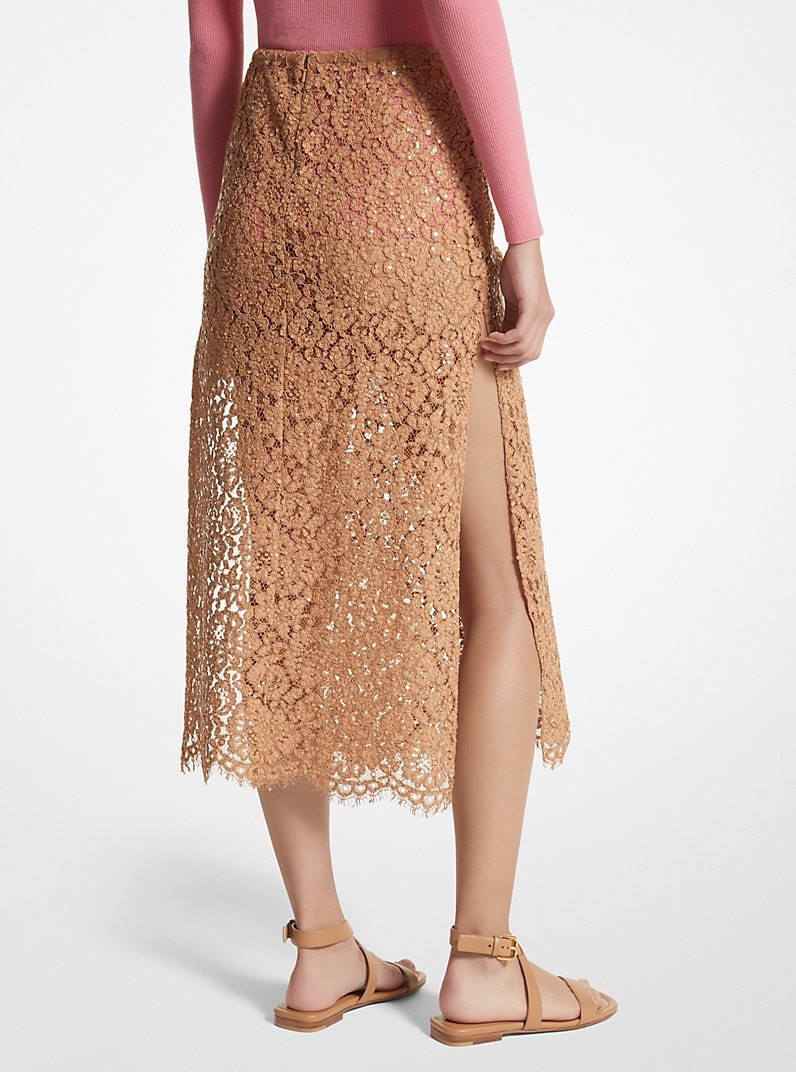 Michael Kors Collection New Corded Lace Sequin Embroidered Midi Skirt 8 $4,290.0 thumbnail 2