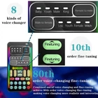 Portable Voice Changer 8 Voice Changes Live Sound Card Cool LED Lights Sound