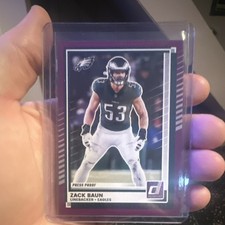Panini Donruss Press Proof Zack Baun #264 Philadelphia Eagles NFL Football Card