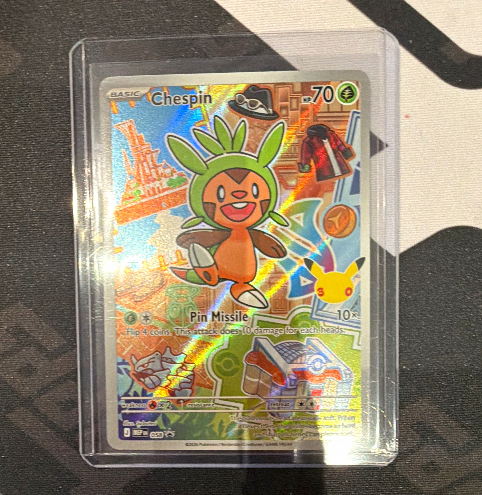 Series 3 Pokemon Chespin 059 S&V Promo Holo Full Art English 70HP