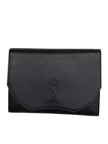 YVES SAINT LAURENT Clutch Bag -- Black Plain