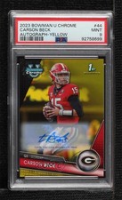 2023 Bowman U Chrome Prospect Yellow Refractor 69/75 Carson Beck PSA 9 Auto 0j3l