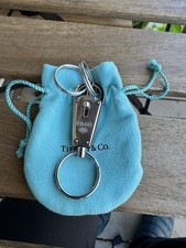 Tiffany Co. 1837 Sterling Silver 925 Valet Keychain Key Ring With Three Rings