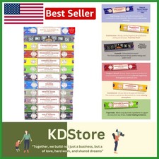 Incense Sticks Variety Pack 12 Vials 140+ Natural Handrolled Fragrance