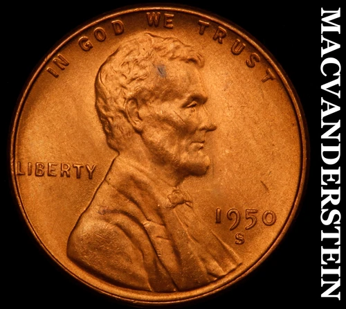 1950-S Lincoln Wheat Cent-Choice Gem BU Lustrous No Reserve #i2977