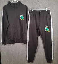 NWT Abdul Clothing Unisex XL Scrooge McDuck Sweatsuit Set With Reflective Sides