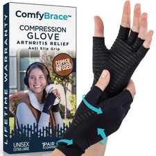 Copper Infused Compression Arthritis Gloves for Hand  Finger Relief from pai...