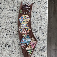 Vtg Girl Scout Brownie Sash with Pins and Patches