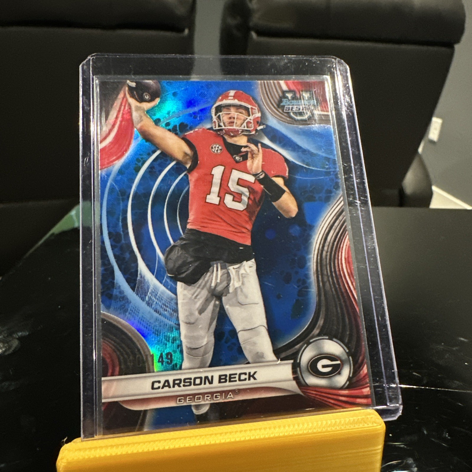 2024 Bowman U Best Blue Refractor Carson Beck /149 Georgia Bulldogs / Miami