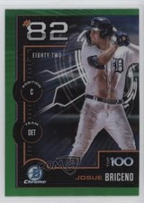 2025 Bowman Scouts Top 100 Chrome Green Refractor 49/99 Josue Briceno 0wl1