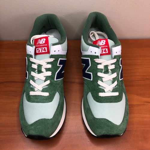 New Balance 574 'Nori' Zapatos Informales Tenis Verde Blanco Azul Marino U574HGB Para hombres 10.5 - Imagen 3 de 11