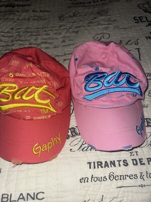Wanahavit Lot Of Two Bat Embroidered Baseball Hats Unisex