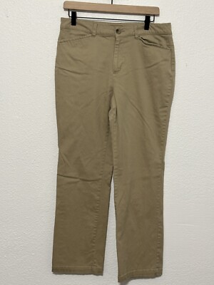 Classic Elements Jean Khaki Woman Pants Straight Leg Size 12